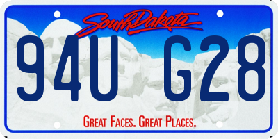 SD license plate 94UG28