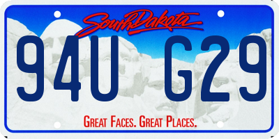 SD license plate 94UG29