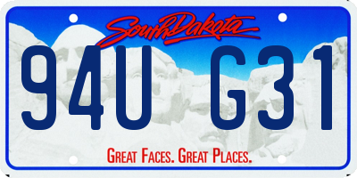 SD license plate 94UG31