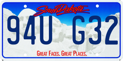 SD license plate 94UG32