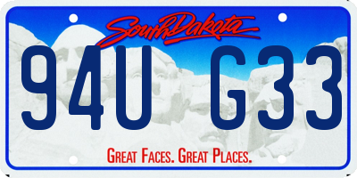 SD license plate 94UG33