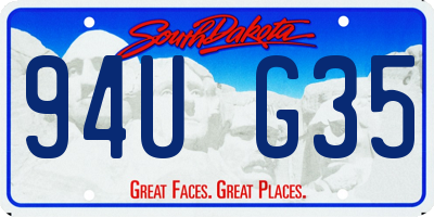 SD license plate 94UG35
