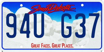 SD license plate 94UG37