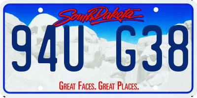 SD license plate 94UG38