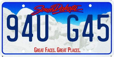 SD license plate 94UG45