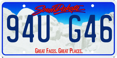 SD license plate 94UG46