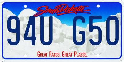 SD license plate 94UG50