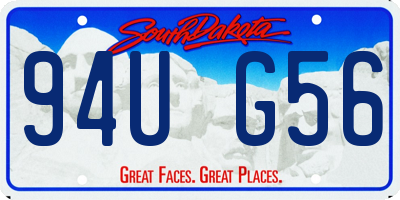 SD license plate 94UG56