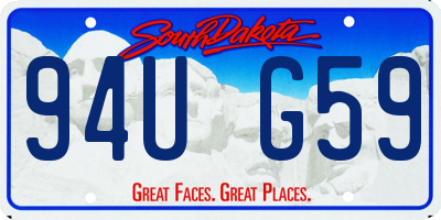 SD license plate 94UG59