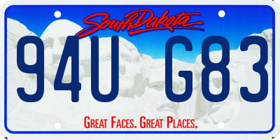 SD license plate 94UG83