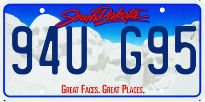 SD license plate 94UG95