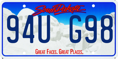 SD license plate 94UG98