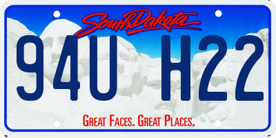 SD license plate 94UH22