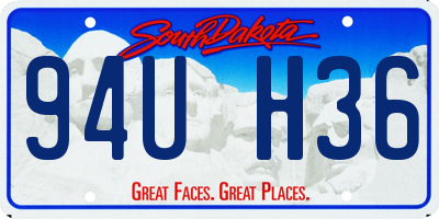 SD license plate 94UH36