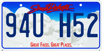 SD license plate 94UH52