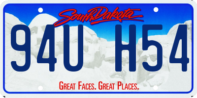 SD license plate 94UH54