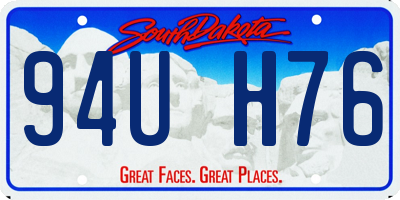 SD license plate 94UH76