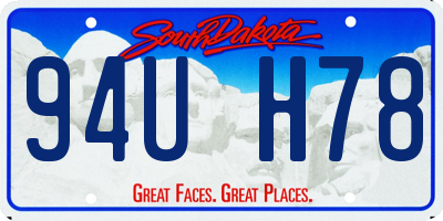 SD license plate 94UH78