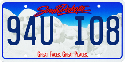 SD license plate 94UI08