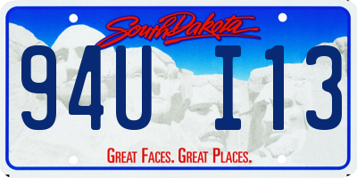 SD license plate 94UI13