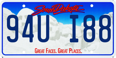 SD license plate 94UI88