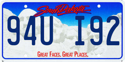 SD license plate 94UI92