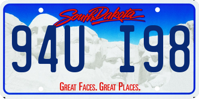 SD license plate 94UI98
