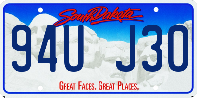 SD license plate 94UJ30