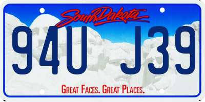 SD license plate 94UJ39