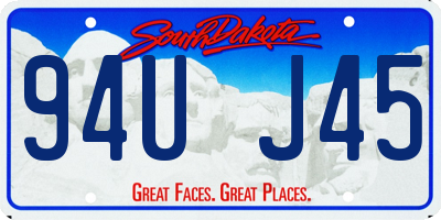 SD license plate 94UJ45