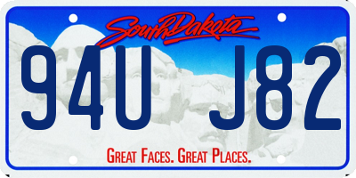 SD license plate 94UJ82