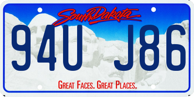 SD license plate 94UJ86