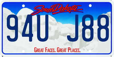 SD license plate 94UJ88