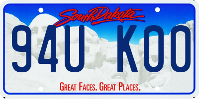 SD license plate 94UK00