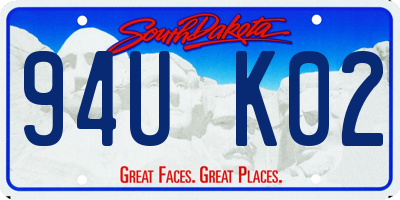 SD license plate 94UK02