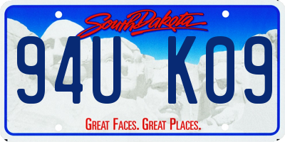 SD license plate 94UK09