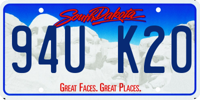 SD license plate 94UK20