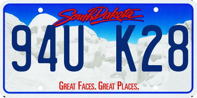 SD license plate 94UK28