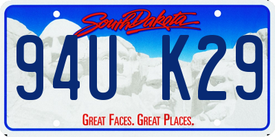 SD license plate 94UK29