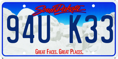 SD license plate 94UK33
