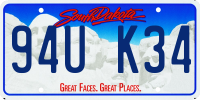 SD license plate 94UK34