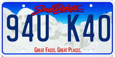 SD license plate 94UK40