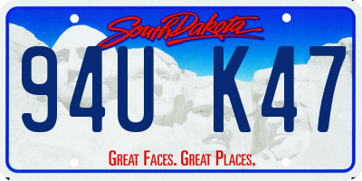 SD license plate 94UK47