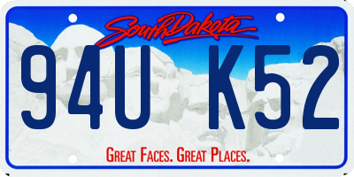 SD license plate 94UK52