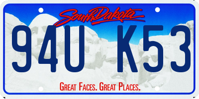SD license plate 94UK53