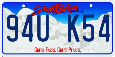 SD license plate 94UK54