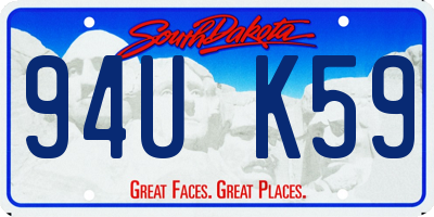 SD license plate 94UK59