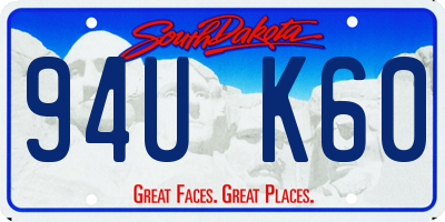 SD license plate 94UK60