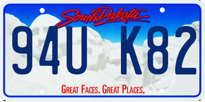 SD license plate 94UK82