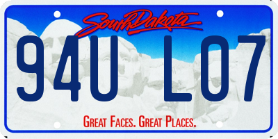 SD license plate 94UL07